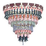 Люстра круглая с декором из разноцветных элементов в виде листьев Changing Seasons варинант исполнения - 1 | Loft Concept в Уфе