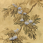 Обои ручная роспись Silk Tree Original colourway on Gold Bullion gilded paper варинант исполнения - 2 | Loft Concept в Уфе