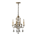 Люстра с 4-мя лампами и стеклянными подвесками в классическом стиле Feiss варинант исполнения - 2 | Loft Concept в Уфе