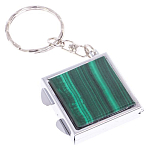 Зеркало брелок складное двухстороннее из натурального камня Малахит Stone Mirrors варинант исполнения - 4 | Loft Concept в Уфе