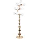Торшер с плафонами из стеклянных шаров Pearls Suspension Gold Floor Lamp варинант исполнения - 1 | Loft Concept в Уфе