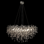 Люстра подвесная с прозрачными стеклянными подвесками в форме капель Диаметр 80 см Droplet Chandelier варинант исполнения - 3 | Loft Concept в Уфе