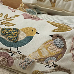Чехол на подушку с кисточками и вышивкой птиц Ethnic mix Birds Rect варинант исполнения - 7 | Loft Concept в Уфе