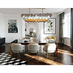 Люстра овальная с каскадом из разноцветных круглых подвесов Key Lustar варинант исполнения - 2 | Loft Concept в Уфе