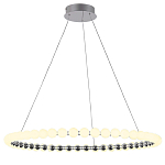 Люстра светодиодная кольцевая с круглыми плафонами белого цвета PEARLS Suspension 80 варинант исполнения - 2 | Loft Concept в Уфе