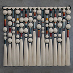 Панно на стену из хлопковых нитей Multi Morse Wall Hanging  варинант исполнения - 2 | Loft Concept в Уфе