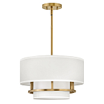 Потолочный светильник с двухслойным белым текстильным абажуром Hinkley варинант исполнения - 15 | Loft Concept в Уфе