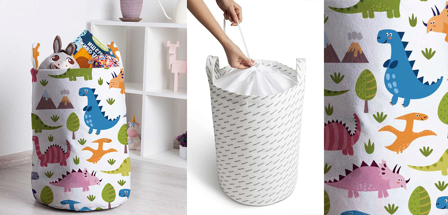 Корзина Colored Dinosaurs Basket Корзина Colored Dinosaurs Basket - Loft-Concept в Уфе