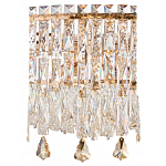 Люстра круглая с хрустальными подвесками на золотистом каркасе Roul Crystal Light варинант исполнения - 10 | Loft Concept в Уфе