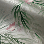 Обои ручная роспись Silk Tree Colourway SC-92 on Crackled Silver on Shell Pink metallic silk варинант исполнения - 1 | Loft Concept в Уфе