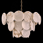 Люстра трехъярусная с подвесками из округлых элементов Cryptocrystalline Stone варинант исполнения - 1 | Loft Concept в Уфе