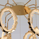 Потолочный светильник светодиодный с золотистым каркасом Ring of Fire варинант исполнения - 2 | Loft Concept в Уфе