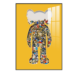 Постер Bearbrick Yellow