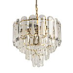 Люстра многоярусная с овальными прозрачными подвесками 36 см Harmonica варинант исполнения - 1 | Loft Concept в Уфе