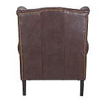 Кресло из натуральной кожи на 4-х деревянных ножках из массива бука Thomas Armchair brown варинант исполнения - 3 | Loft Concept в Уфе