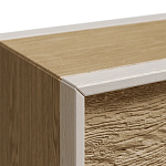 Тумба 2 ящика с подсветкой на рельефном фасаде Warm Industrial варинант исполнения - 9 | Loft Concept в Уфе