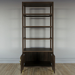 Стеллаж со стеклянными полками Elsa Dreams Walnut варинант исполнения - 4 | Loft Concept в Уфе