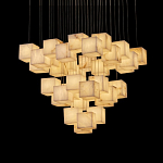 Люстра подвесная с квадратными плафонами из натурального камня Glowing Spheres варинант исполнения - 6 | Loft Concept в Уфе