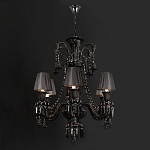 Люстра подвесная с плиссированными абажурами и множеством подвесок черного цвета Диаметр 62 см Lustre Reverie варинант исполнения - 2 | Loft Concept в Уфе