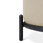 Банкетка овальная бежевый велюр на 4-х металлических ножках черного цвета SANJAY варинант исполнения - 4 | Loft Concept в Уфе