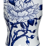 Ваза с бело-синей росписью и изображением цветов Blue & White Ornament варинант исполнения - 1 | Loft Concept в Уфе