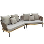 Диван садовый угловой Counter серый варинант исполнения - 1 | Loft Concept в Уфе