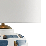 Настольная лампа керамическая с белым тканевым абажуром Perfect White Canvas варинант исполнения - 1 | Loft Concept в Уфе