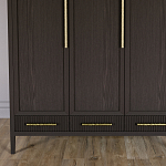 Большой Шкаф Primo Темный орех с 3 дверьми и 3 выдвижными ящиками варинант исполнения - 2 | Loft Concept в Уфе
