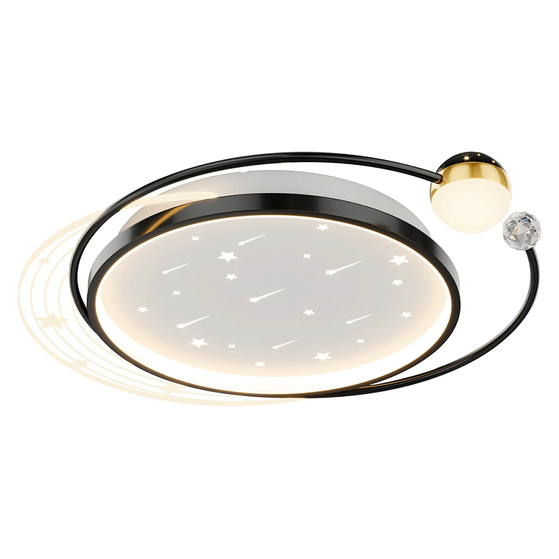 Потолочный светильник с эффектом звездного неба Space of Magic Черный Золотой Белый в Уфе | Loft Concept 