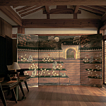 Обои ручная роспись The Art of Learning and Steps for the Flowers by Teo Yang Special Colourway on purple painted Xuan paper варинант исполнения - 1 | Loft Concept в Уфе