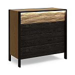 Комод 4 ящика с подсветкой на рельефном фасаде Warm Industrial варинант исполнения - 3 | Loft Concept в Уфе