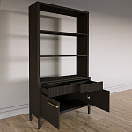 Стеллаж Primo с ящиками Темный орех варинант исполнения - 7 | Loft Concept в Уфе