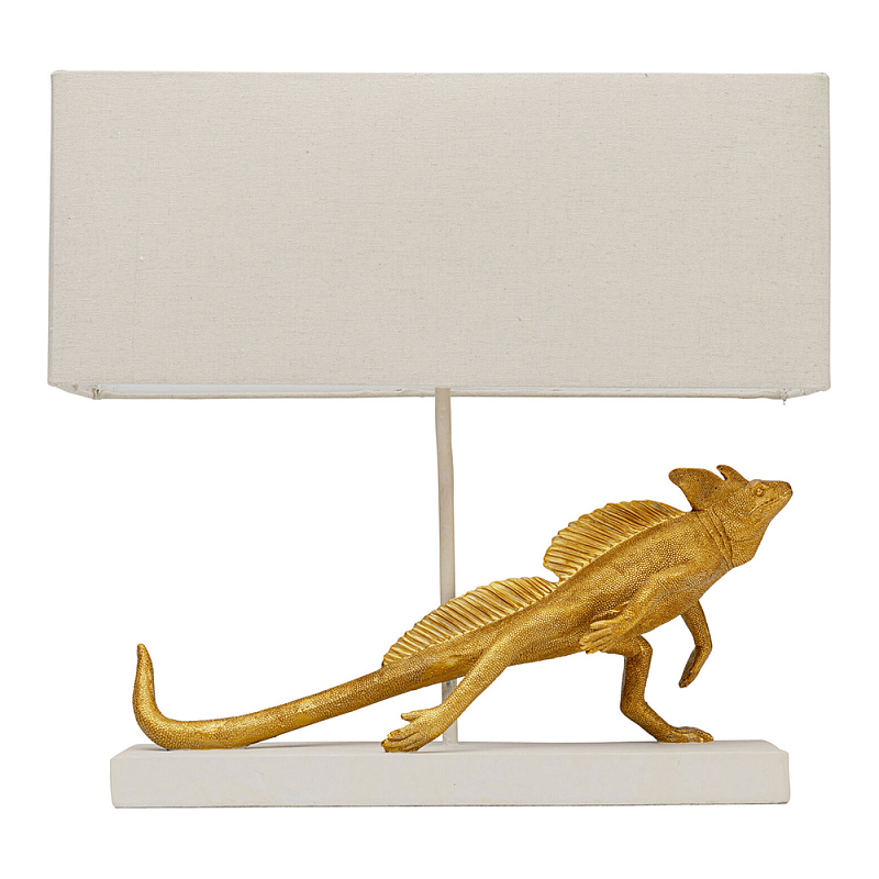 Настольная лампа Золотая Игуана Бежевый Золотой в Уфе | Loft Concept 