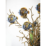 Ваза зеленая с бронзовыми ветвями и фарфоровыми рыбками Eden Garden варинант исполнения - 2 | Loft Concept в Уфе