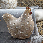 Статуэтка курица с текстурной поверхностью бежевого цвета Rustic Chicken варинант исполнения - 3 | Loft Concept в Уфе