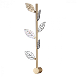 Бра с золотистой вертикальной трубкой и декоративными прозрачными листьями из стекла Sylva  варинант исполнения - 1 | Loft Concept в Уфе
