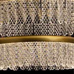 Люстра двухъярусная с золотого цвета и прозрачными подвесками Pettico варинант исполнения - 5 | Loft Concept в Уфе