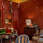 Обои с вышивкой ручной работы Ceres Original colourway on wool sateen варинант исполнения - 2 | Loft Concept в Уфе