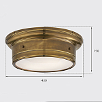 Потолочный светильник круглый цвета состаренная латунь Modern Simple Ceiling Light варинант исполнения - 5 | Loft Concept в Уфе