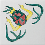 Плитка дизайнерская Драконий фрукт варинант исполнения - 2 | Loft Concept в Уфе