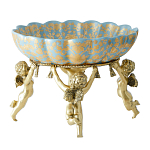 Чаша с орнаментом на бронзовых ножках в виде ангелов Eden Garden варинант исполнения - 1 | Loft Concept в Уфе