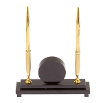 Часы настольные с двумя ручками из натурального камня Stone Clock варинант исполнения - 7 | Loft Concept в Уфе