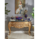 Подсвечник из темно-синего фарфора с бронзовыми элементами и цветами Eden Garden варинант исполнения - 3 | Loft Concept в Уфе