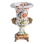 Ваза из фарфора с бронзовыми Овнами Bronze Aries варинант исполнения - 1 | Loft Concept в Уфе