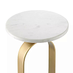 Столик приставной с овальным золотым основанием Oval Gold Base варинант исполнения - 2 | Loft Concept в Уфе