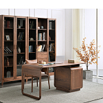 Стол рабочий округлой формы с 3-мя ящиками  Working Moonnut Table варинант исполнения - 3 | Loft Concept в Уфе