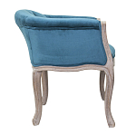 Кресло низкое в стиле прованс Louis French Armchair blue velour варинант исполнения - 1 | Loft Concept в Уфе