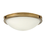 Потолочный светильник цвета латунь с полусферическим матовым белым плафоном Hinkley варинант исполнения - 4 | Loft Concept в Уфе