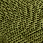 Плед из хлопка жемчужной вязки оливкового цвета Waffle Comfort варинант исполнения - 3 | Loft Concept в Уфе