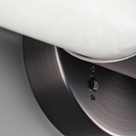 Бра с вытянутым цилиндрическим плафоном из белого алебастра на круглом основании Темная Латунь Cryptocrystalline Stone варинант исполнения - 3 | Loft Concept в Уфе